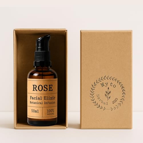 MYTO HERBAL- Rose Infused Oil 50ml ? Botanical Facial Oil for Radiant, Smooth, Hydrated Skin ? Natural Glow, Elasticity, Softness & Aromatherapy ? 100% Natural Macerated Rose Oil for All Skin Types