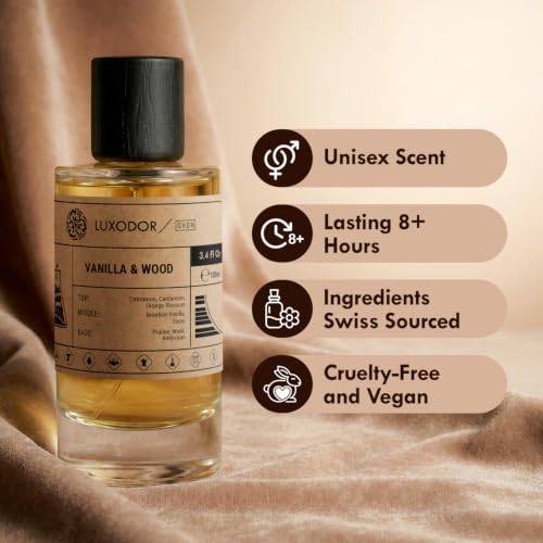 Men's Vanilla & Wood Eau de Parfum - Inspired by Althair, Long Lasting, 3.4 fl oz
