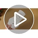 3-Piece Terracotta Snowman Christmas Decor with LED String Lights
