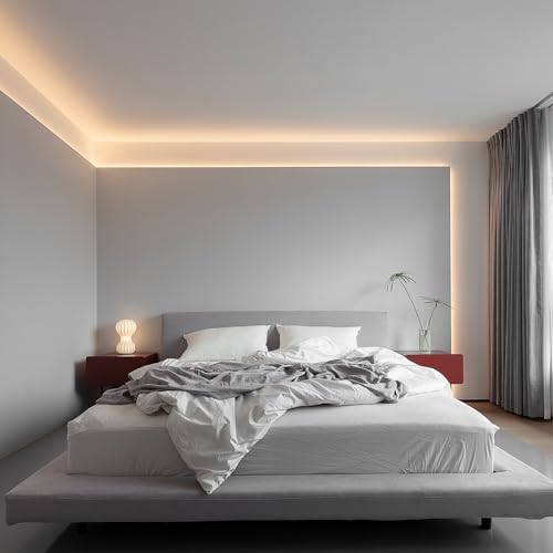 Plaster-In LED Channel Track with White Diffuser - 8 Variation