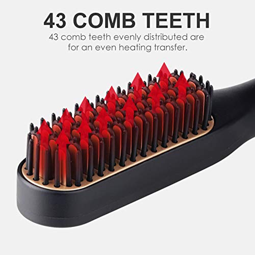 Heated Beard Straightener Comb for Men with Adjustable Temperature US Variation