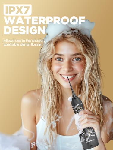 Cordless Water Flosser for Teeth - Portable Rechargeable Oral Irrigator with 4 Modes and IPX7 Waterproof Design