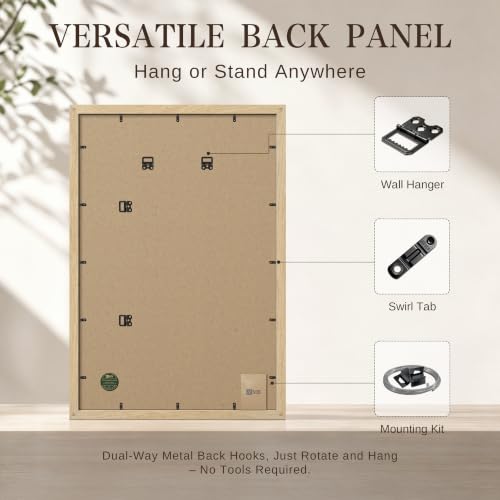 VCK 20x30 Poster Frame Set of 3 - Natural Solid Wood Wall Hanging