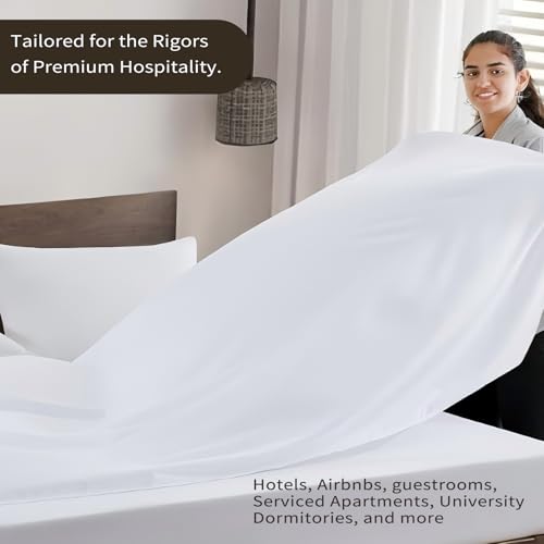 Queen Sheet Set Bulk Pack of 6 - White Hotel-Quality Microfiber Bedding
