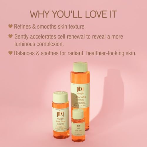 Pixi Glow Tonic Exfoliating Face Toner 8.5 Fl Oz / 250 ml - Pore Refining & Radiance