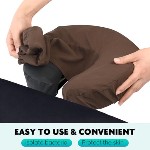 SINLAND Reusable Microfiber Massage Face Rest Covers Extra Soft & Heavy Face Cradle Covers Cozies Fitted Suitable for Massage Tables and Chairs