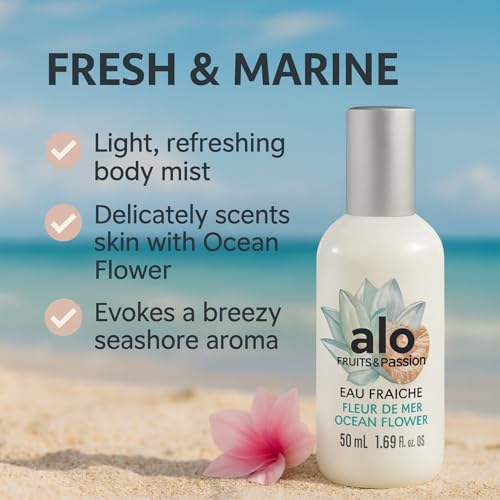 Fruits & Passion Ocean Flower Eau Fraîche 1.69 fl oz | Light, Fresh Fragrance for Body & Hair