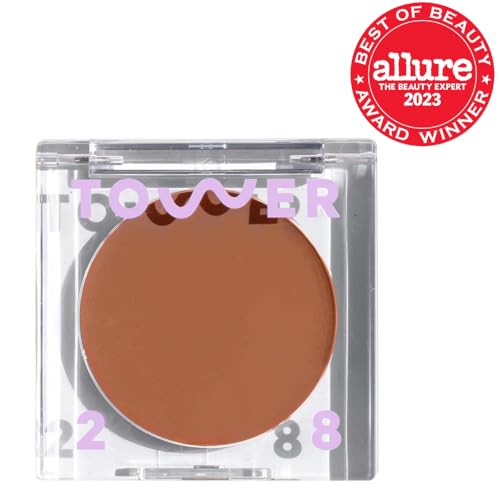Tower 28 Sculptino Cream Contour - Foolproof Cream Bronzer Contour - Natural Face Sculpting Matte Bronzer Balm - Vegan, Everyday Face Makeup for Sensitive Skin - Light Medium Neutral (0.16 oz)