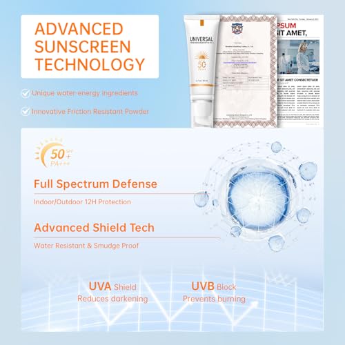 ONSART SPF 50 Tinted Mineral Sunscreen & Moisturizer for Face, Broad Spectrum UVA/UVB, Oil-Free & Sweat-Resistant, 1.7oz