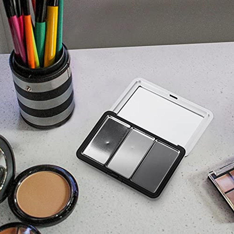 Beaupretty Magnetic Empty Eyeshadow Palette Box with 3 Compartments Refillable Lipstick and Blusher Storage Tray Portable Makeup Container for Travel and Daily Use