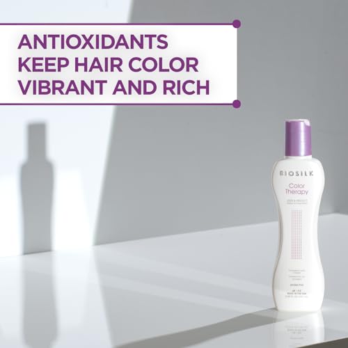 BioSilk Color Therapy Lock & Protect, Prevents Color Loss & Strengthens Hair, Keeps Color Vibrant & Rich, Sulfate, Paraben & Cruelty-Free, 5.64 Oz (Pack of 2)