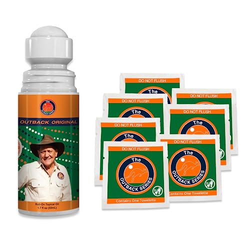 The Outback Series Tea Tree & Eucalyptus Oil Roll-On and Towelettes Bundle – Natural, Vegan, Cruelty-Free, Made in Australia