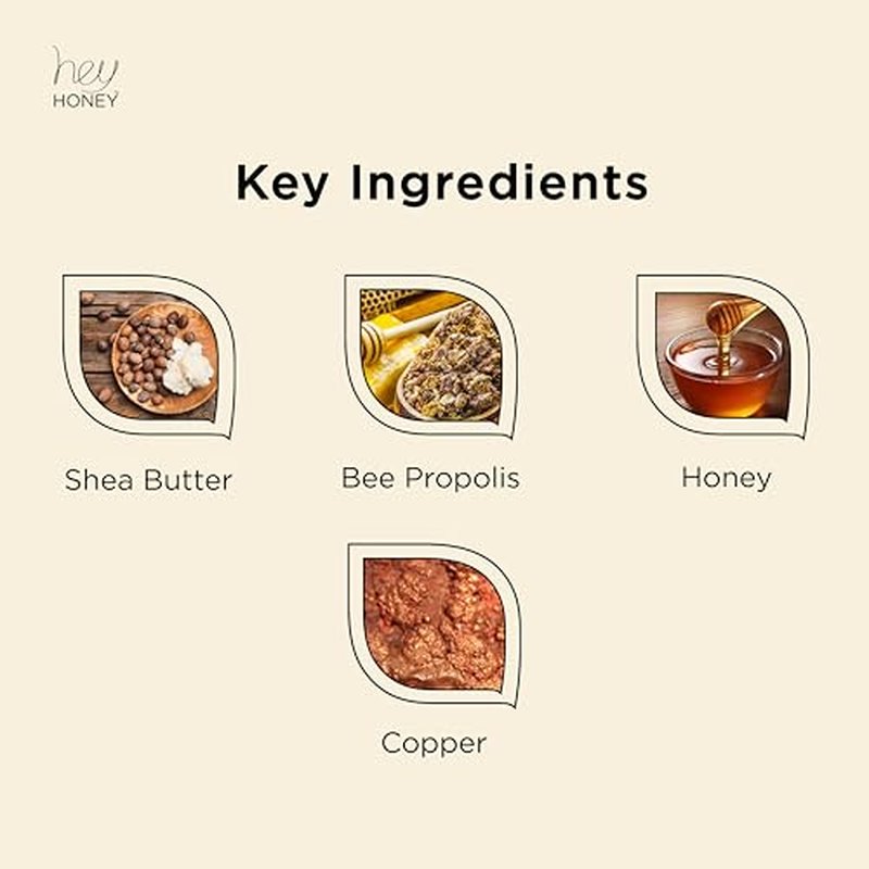 Hey Honey Skincare Copper Peel Off Face Mask with Honey, Propolis & Aloe | Hydrating & Exfoliating Facial Mask for Glowing Skin, Pore Cleansing & Anti-Aging Facial for Dull, Tired Skin 2.2 oz.