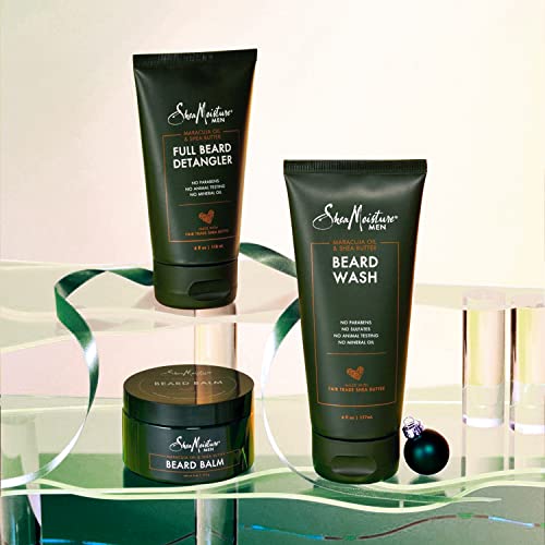 SheaMoisture Beard Care Set ? Beard Wash & Full Beard Detangler with Shea Butter & Maracuja Oil, Gifts for Men (2 Piece Set)