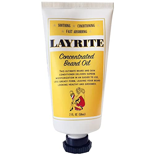 Layrite Concentrated Beard Oil 2 Fl Oz - Softens & Tames Beards, Signature Scent