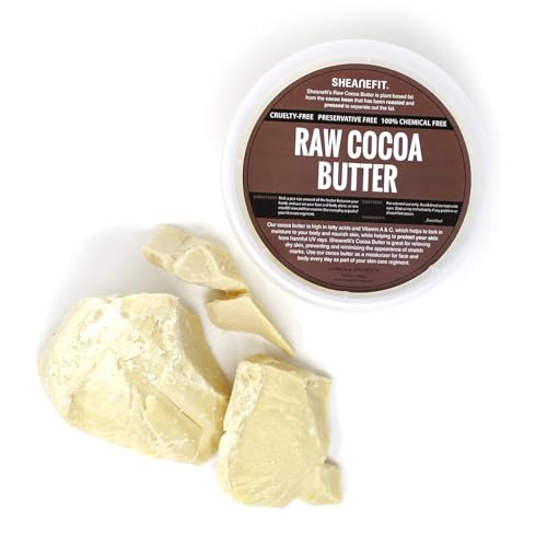 Raw Cocoa Butter Chunk 16oz - Natural Moisturizer for Skin, Body & DIY Skincare