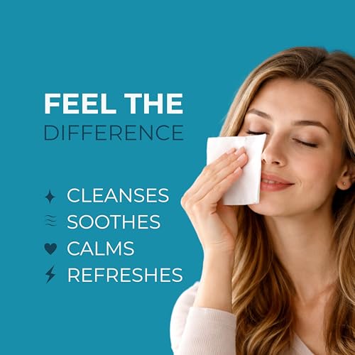 NOVEHA Eyelid Cleansing Wipes 60 Pack - Gentle Hypoallergenic Eye & Lash Cleanser
