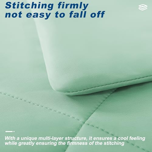 King Size Cooling Comforter with Double-Sided Cold Tech Fabric - Sage Green