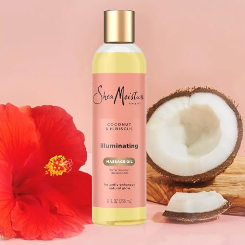 SheaMoisture Coconut & Hibiscus Body Oil 8 Fl Oz 2-Pack - Illuminating Moisturizer