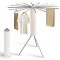 LIENAHU 16 Aluminum Poles Clothes Drying Rack Foldable & Retractable Laundry Stand