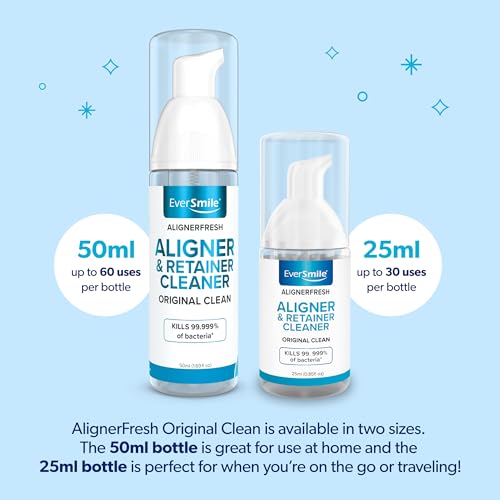 EverSmile AlignerFresh Original Clean Mint Foam 50ml for Invisalign & Retainers – Whitens & Freshens Breath