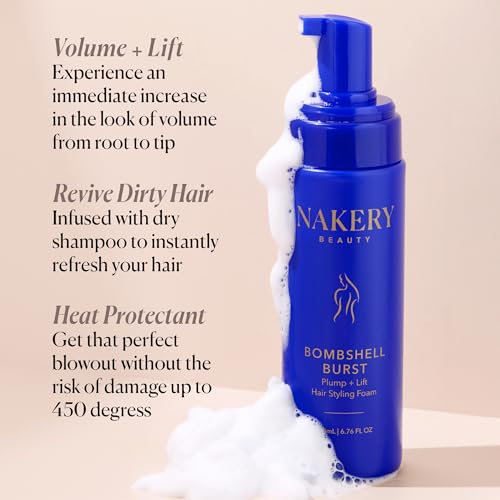 Nakery Ocean Burst Hair Foam - Volumizing Mousse for Curly & Straight Hair