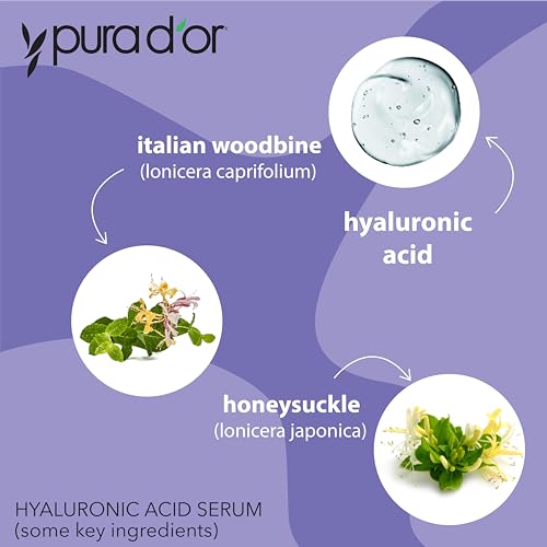 Hyaluronic Acid Facial Serum for Deep Hydration 3.3oz Pack of 2 – Skin Plumping & Anti-Aging