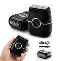 Men's Portable Electric Razor with Trimmer, Waterproof USB-C Shaver - Travel Friendly