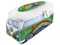 VW T1 Bus Cosmetic Bag - Neoprene Toiletry Travel Organizer, Peace Green 30x14x12cm