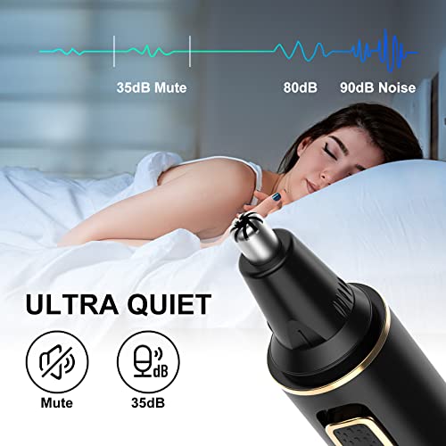 Ear and Nose Hair Trimmer, 2024 Painless Eyebrow & Facial Hair Trimmer£¬USB Rechargeable Nose Hair Trimmer for Men, Professional Nose Trimmer with IPX7 Waterproof Dual Edge Blades