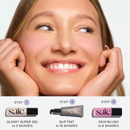 Saie Glowy Super Gel Mini Duo - Lightweight Liquid Highlighter Set for Dewy Skin