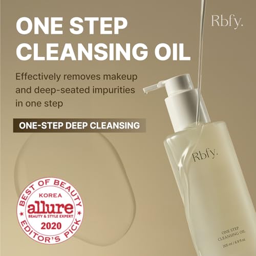 Rbfy One Step Cleansing Oil for Makeup, Sebum & Blackhead Removal - Gentle Deep Pore Cleanser