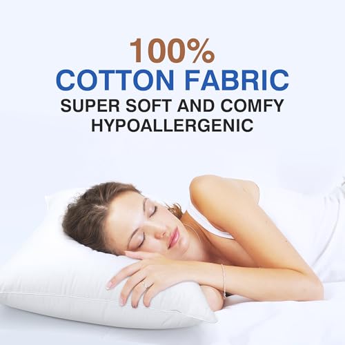 Queen Size Feather Pillow Set of 2 - Hotel Down Support & Softness