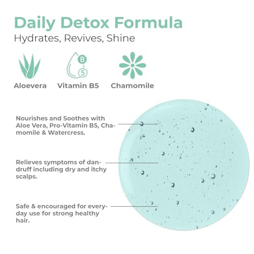 Daily Detox Shampoo 15.2oz - Clarifying Hair Wash with Aloe & Vitamin B5 - Gentle Buildup & Residue Remover - Variation of THIS listing