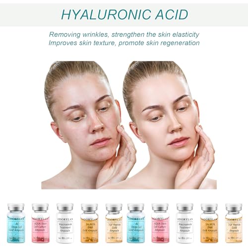 Stem Cell Serum for Face Ampoules - Exosomes for Skin Post Treatment Serum, Improves Skin Radiance Hydrating Skin-Firming Anti-Aging, 10 vials