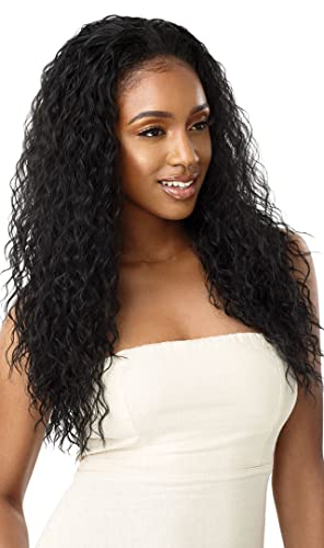 Outre Quick Weave Wet & Wavy Synthetic Half Wig Beach Curl 24 Inches
