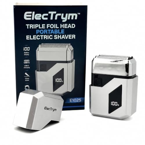Men's Wet Dry Rechargeable Electric Shaver with Triple Foil Head