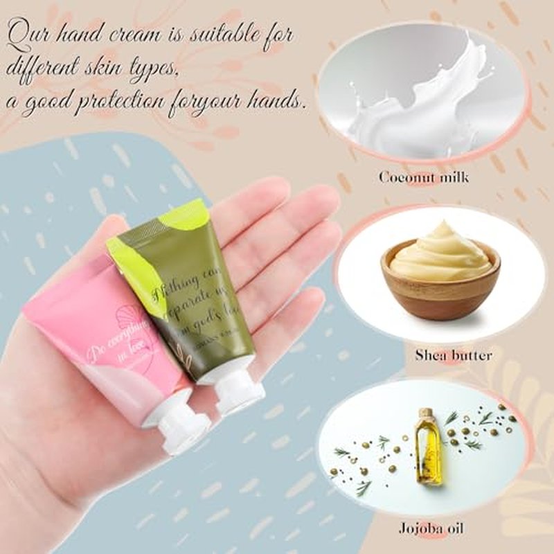 48 Pcs Easter Christian Hand Lotion Bulk Gifts for Women Bible Verse Mini Travel Hand Cream Religious Mother's Day Gift for Church Members Prayers Teachers Coworkers Homeless
