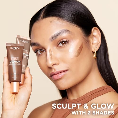 L’Oréal Paris True Match Lumi Glotion Medium & Deep Bundle 2 Pack - Hydrating Liquid Highlighters & Bronzers 1.35 Fl Oz