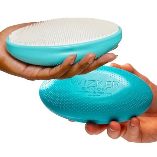WIZKER Premium Ingrown Hair Exfoliating Brush for Sensitive Skin, Couple¡¯s Edition Removes Razor Bumps, Reduces Shaving Irritation, Waxing, Laser ? Waterproof, No Mold
