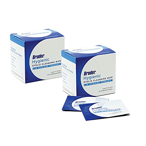 Eyelid Cleansing Wipes Pack of 2 - Rinse-Free Exfoliating & Oil Removal