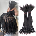 12 Inch Human Hair Dreadlocks Extensions Curly End - Natural Black, 0.6cm Thickness