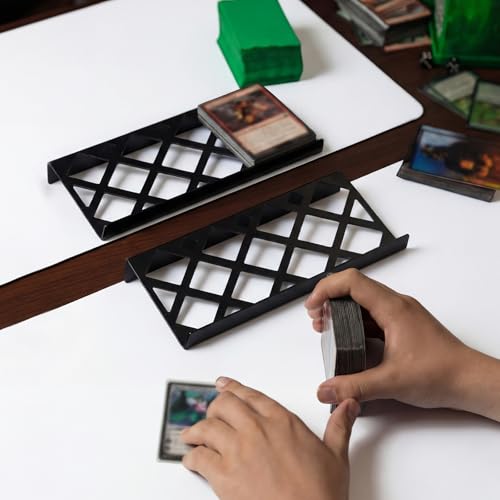 Yalikop 72 Pcs Hollow Trading Card Display Risers Set, 6.89 x 3.35 in, Black