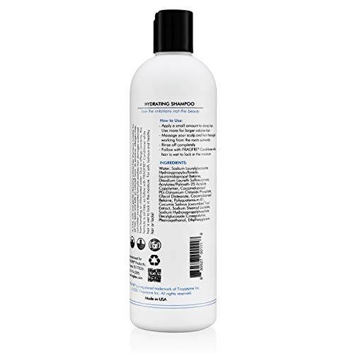 12 Fl Oz Hydrating Sensitive Skin Shampoo - Sulfate-Free, Fragrance-Free, Paraben-Free, Vegan, Natural Cucumber