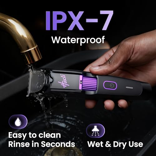 Cordless Waterproof Beard Trimmer with 20 Length Settings, Precision Dial, Men’s Grooming Kit