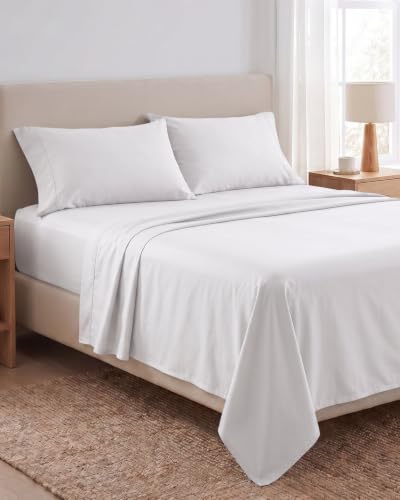 Beckham Hotel Collection 100% Cotton Queen Sheet Set - White / 4-Piece