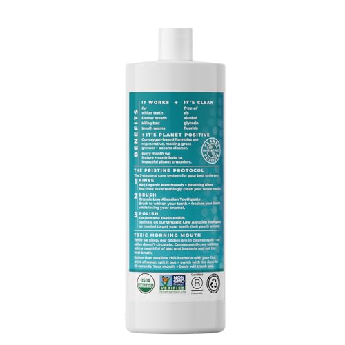 Peppermint Organic Mouthwash - All Natural & Fresh Breath, 32 Fl Oz