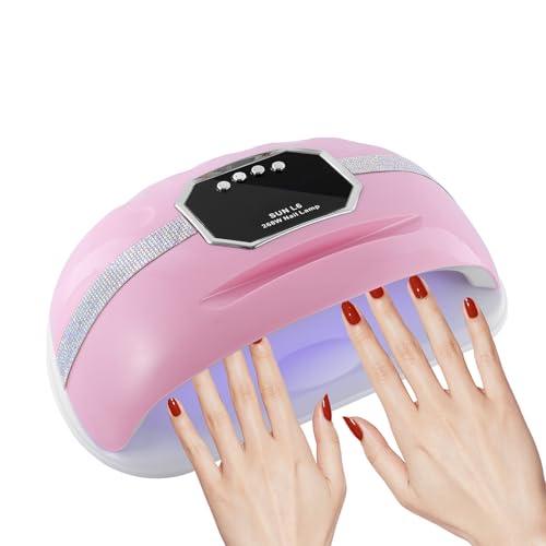 Pink 268W UV LED Nail Lamp for 2 Hands/Feet Large Curing Space - Manicure Tool