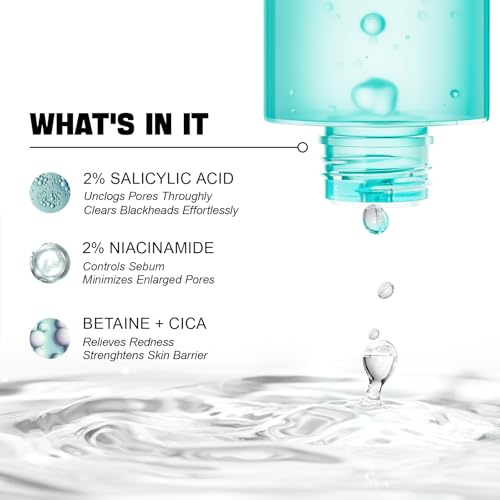 ZealSea 2% Salicylic Acid Toner for Face with 2% Niacinamide and ZealSea 2% Pure Hyaluronic Acid Serum for Face with Vitamin B5 Bundle