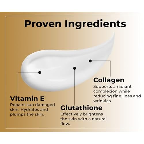 Skin Brightening Lotion | Glutathione cream, Collagen, Vitamin E, Dark Spots, Fine Lines & Wrinkles, Even SkinTone, brightening lotion for body, 16.9 Fl Oz Bottle